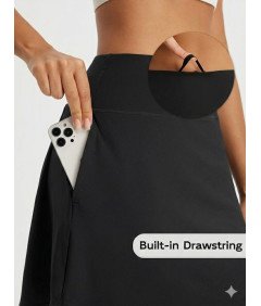 BALEAF Spódnica Sportowa Tenisowa Kieszenie Spódniczka Szorty Czarna S