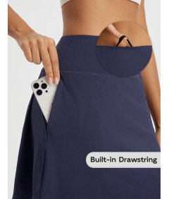 BALEAF Spódnica Sportowa Tenisowa Kieszenie Spódniczka Szorty Granatowa XL