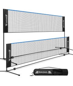 Siatka Do Badmintona Tenisa Siatkówki 3w1 Mocna 4,2 M Regulowana Niebieska