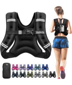 Kamizelka Obciążeniowa 11Kg 25lbs Do Ćwiczeń Biegania Trening Czarna BAGAIL