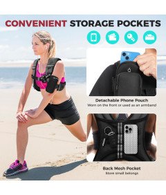 Kamizelka Obciążeniowa 11Kg 25lbs Do Ćwiczeń Biegania Trening Czarna BAGAIL