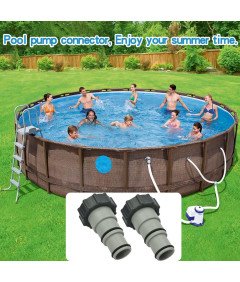 Adapter Basenowy Złącze Węża 32/38 mm na Gwint 2 Cale Zestaw 2 Sztuki