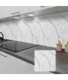 Panele Samoprzylepne Naklejki Płytki 30x30 cm 20 Sztuk Biały Marmur 1,8 m²