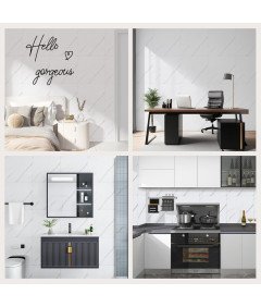 Panele Samoprzylepne Naklejki Płytki 30x30 cm 20 Sztuk Biały Marmur 1,8 m²