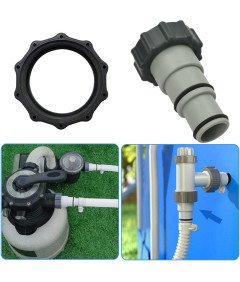 Adapter Basenowy Złącze Węża 32/38 mm na Gwint 2 Cale Zestaw 2 Sztuki