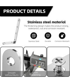 Łącznik Kątowy Kątownik ze Stali Nierdzewnej 125x75 mm Zestaw 4 Sztuki