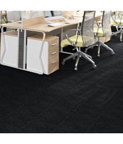 Samoprzylepne Płytki Dywanowe Wykładzina Dywanowa Czarna 30x30 cm 15 Sztuk