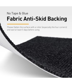 Samoprzylepne Płytki Dywanowe Wykładzina Dywanowa Czarna 30x30 cm 15 Sztuk