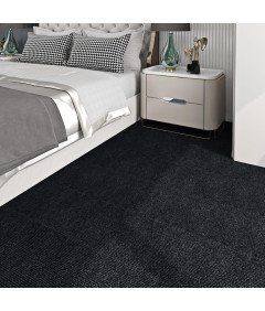 Samoprzylepne Płytki Dywanowe Wykładzina Dywanowa Czarna 30x30 cm 15 Sztuk