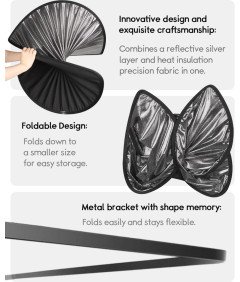 Osłona Przeciwsłoneczna do Tesla Model 3 2021-2024 Dwuwarstwowa Odblaskowa