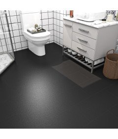 Płytki Panele Podłogowe Samoprzylepne PCV Czarne 30 x 60 cm 5 szt 0,9 m²