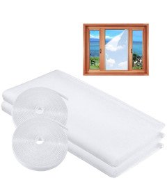 Moskitiera Okienna Siatka na Owady Ochronna Biała Zestaw 2 szt 150 x 180 cm