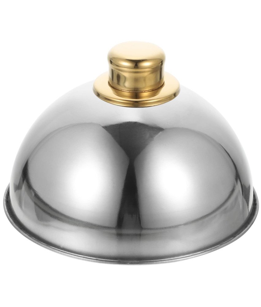 Talerz Tacka z Pokrywką do Serwowania Pokrywa do Grilla Srebrna 18 cm