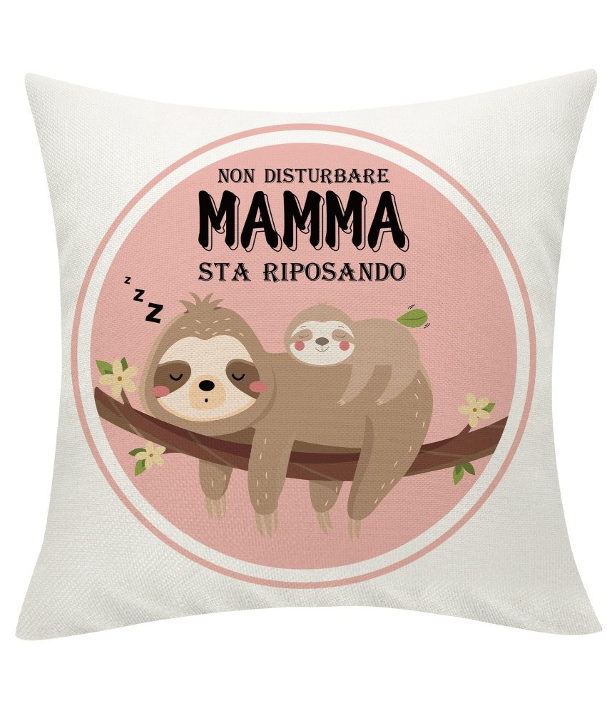 Poszewka na Poduszkę z Kieszeniami Prezent na Dzień Matki Biała 45 x 45 cm