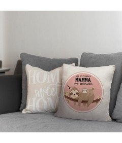 Poszewka na Poduszkę z Kieszeniami Prezent na Dzień Matki Biała 45 x 45 cm