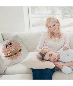 Poszewka na Poduszkę z Kieszeniami Prezent na Dzień Matki Biała 45 x 45 cm