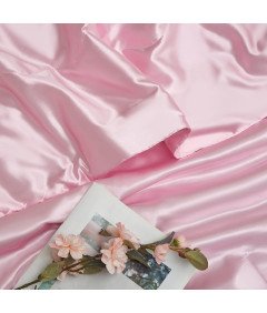 Przytulny Koc Satynowy Narzuta na Łóżko Sofę Kanapę 220x240 cm Różowy