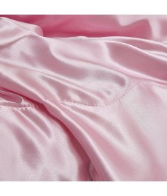 Przytulny Koc Satynowy Narzuta na Łóżko Sofę Kanapę 220x240 cm Różowy