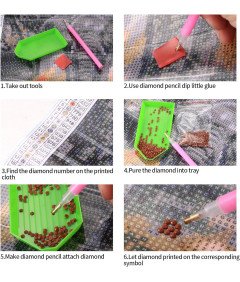 Komplet za slikanje kristalov 5D Handicraft Tiger 30x40 cm