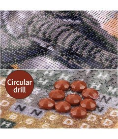 Komplet za slikanje kristalov 5D Handicraft Tiger 30x40 cm