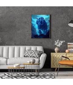 Komplet za slikanje kristalov 5D Handicraft Tiger 30x40 cm