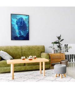 Komplet za slikanje kristalov 5D Handicraft Tiger 30x40 cm