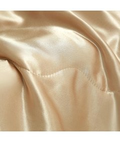 Przytulny Koc Satynowy Narzuta na Łóżko Sofę Kanapę 220x240 cm Beżowy