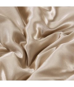 Komplet Pościeli Satynowa 200x220 cm Poduszki 2x 80x80 cm Elegancka Złota