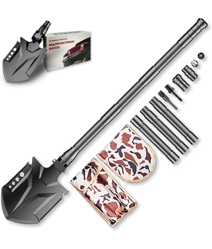 Łopata Kempingowa Survivalowa Wielofunkcyjna 24w1 z Kompasem Składana 83 cm