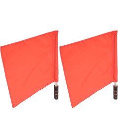 Flaga Sędziego Piłkarskiego Liniowego Profesjonalne Zestaw 2-PAK Czerwone