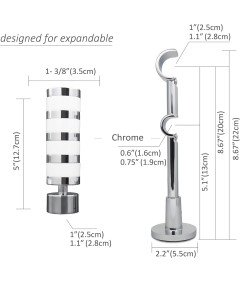 Karnisz Podwójny Regulowany 70-120 cm Średnica 25+28 mm Metalowy Srebrny