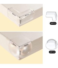 Zabezpieczenia Szafek Na Rogi Kanty Narożniki Mebli Stołu Ochrona 40 Sztuk