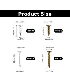 Gwoździe Papowe Ocynkowane do Papy 20 mm 30 mm Duży Łeb Zestaw 300 sztuk