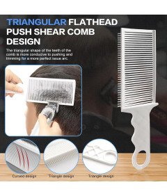 Zestaw Akcesoriów Fryzjerskich Grzebień do Cieniowania 3x i Opaska do Fade