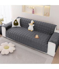 Pokrowiec Narzuta na Kanapę Sofę Koc 120x185 cm Miękki Antypoślizgowy Szary