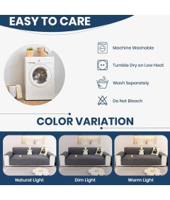 Pokrowiec Narzuta na Kanapę Sofę Koc 120x185 cm Miękki Antypoślizgowy Szary