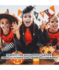 Zęby Wampira Kły Sztuczna Szczęka Drakula Przebranie na Halloween 10 Sztuk