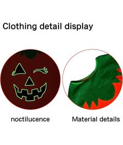 Kobiecy Kostium Dyni na Halloween Strój Akcesoria Peleryna Opaska Torba