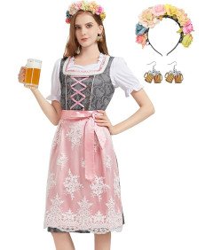 Sukienka Bawarska Kostium Strój Tradycyjny Dirndl Na Oktoberfest Rozmiar M