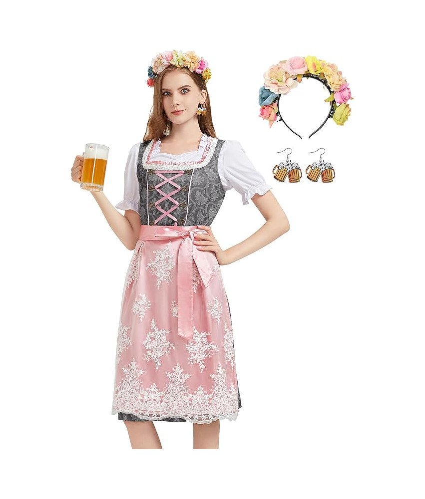 Sukienka Bawarska Kostium Strój Tradycyjny Dirndl Na Oktoberfest Rozmiar M