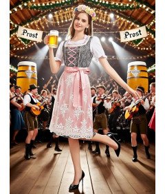 Sukienka Bawarska Kostium Strój Tradycyjny Dirndl Na Oktoberfest Rozmiar M