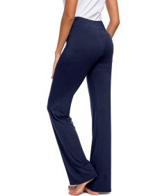 OURCAN Damskie Spodnie Dresowe do Jogi Luźne Szerokie Nogawki Granatowe M
