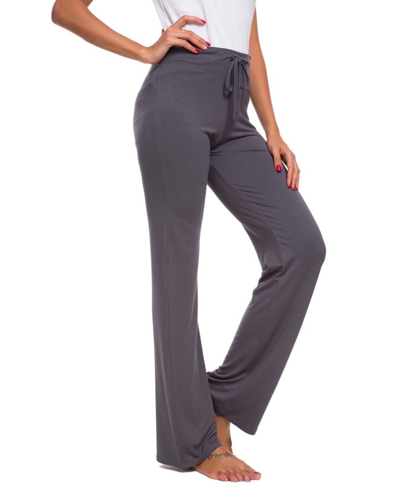 OURCAN Damskie Spodnie Dresowe do Jogi Luźne Szerokie Nogawki Szare XXL