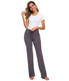 OURCAN Damskie Spodnie Dresowe do Jogi Luźne Szerokie Nogawki Szare XXL