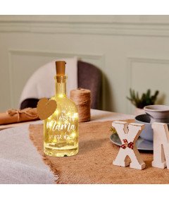 Dekoracyjna Butelka z Lampkami Led Prezent Dla Mamy Świecąca Ozdoba