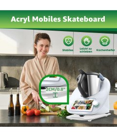 Deska Ślizgowa Do Thermomix Tm6 Tm5 Akrylowa Podstawka Biała Robot Kuchenny