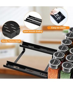 Organizer Na Przyprawy Wysuwany Do Szafki Kuchennej Regał Teleskopowy Duzy