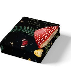 Pościel Grzyby Dla Dzieci Mikrofibra Komplet Prześcieradło Zestaw 3 Części