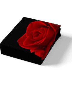 Komplet Pościeli Róże Czerwone Mikrofibra Prześcieradło 4 Części 150x200 cm