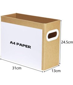 Organizer na Dokumenty A4 Pudełko Zestaw 4 Sztuki Składane Brązowe